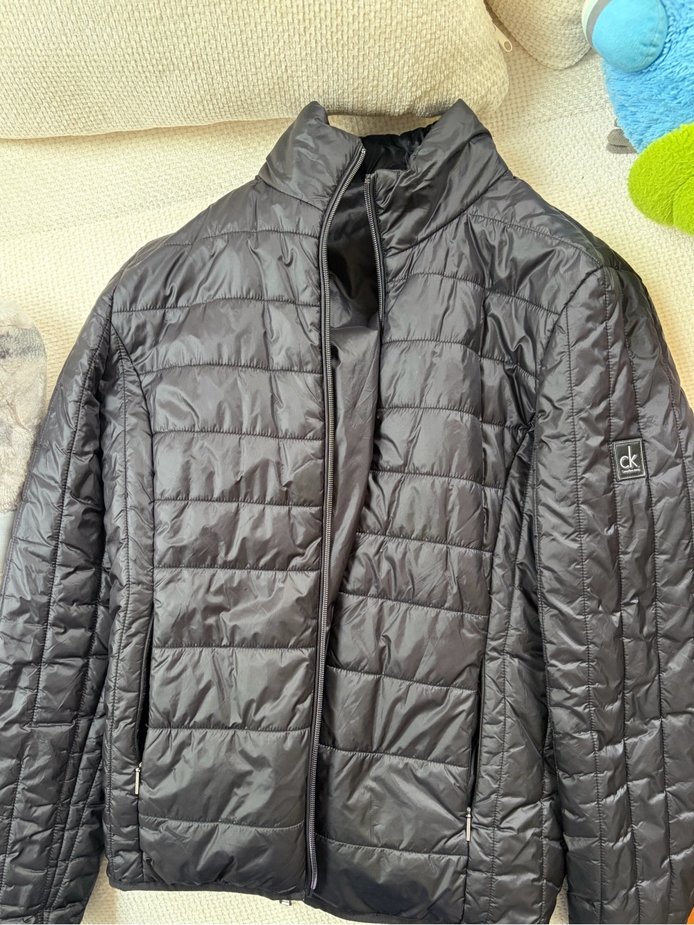 Calvin Klein Unisex Black Quilted Reversible Lightweight Puffer Jacket